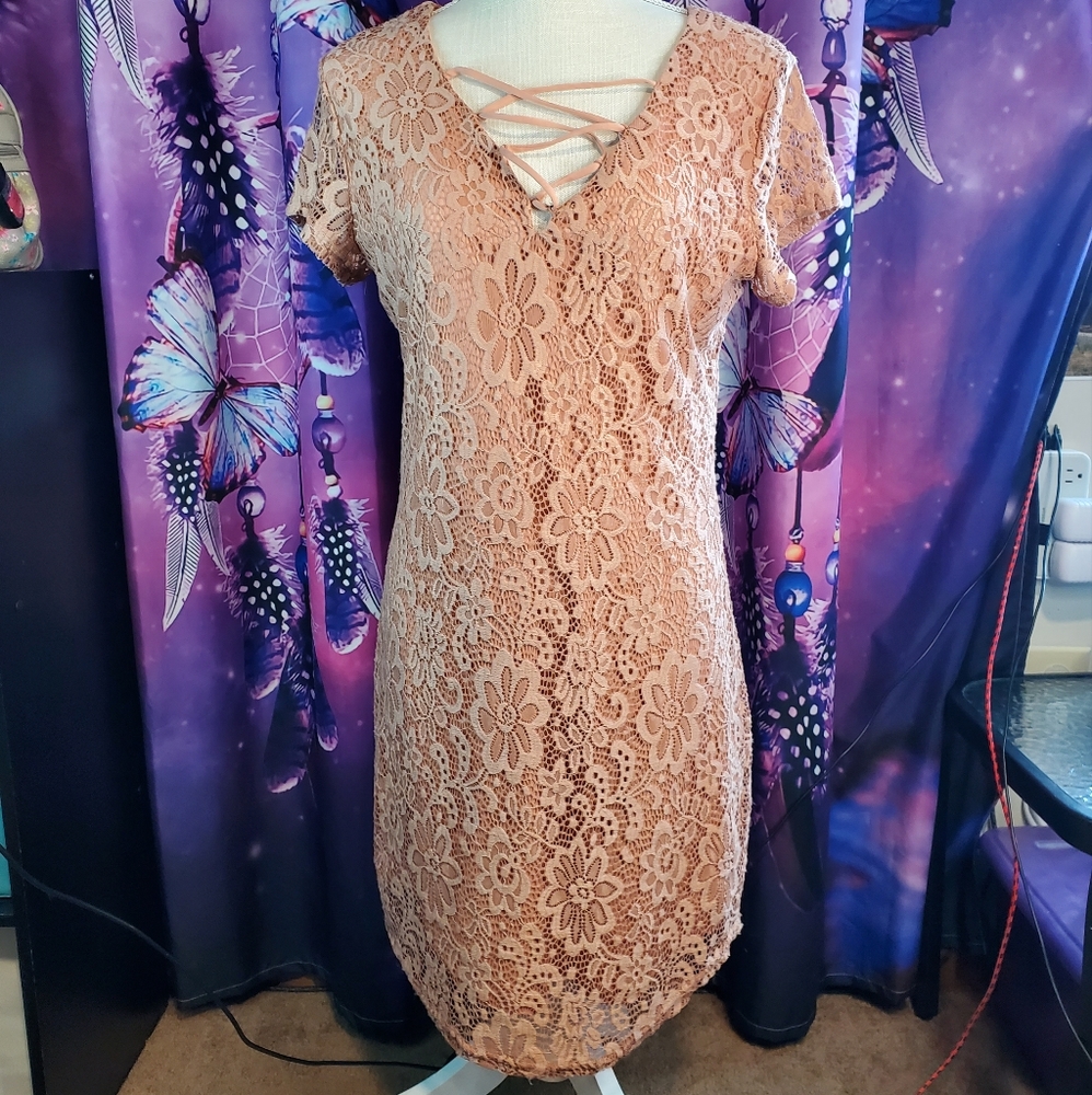 Beautiful pink mini dress